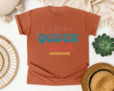 Caffeine Queen Teacher graphic tee in Yam
