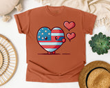 Patriotic Heart Character graphic tee in Yam