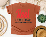 Reel Cool Dad White 3 graphic tee in Yam