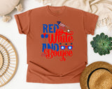 Red White And Boujee graphic tee in Yam