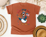 Happy 4th Of July Grey 2 graphic tee in Yam
