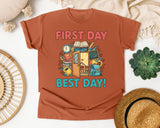 First Day Best Day Door graphic tee in Yam