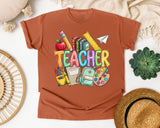 Teacher Supplies graphic tee in Yam