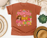 The Princess Is Back To School graphic tee in Yam