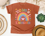 100 Days Of Kindergarten Rainbow graphic tee in Yam