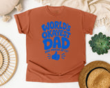 World's Okayest Dad And Proud Of It Blue graphic tee in Yam