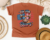 Oh My Stars Grey 2 graphic tee in Yam