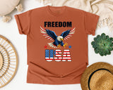 Freedom USA Grey graphic tee in Yam