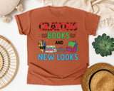Crayons Books And New Looks graphic tee in Yam