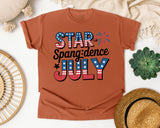 Star Spangled July Grey 2 graphic tee in Yam