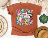 Game Over Back To School Pastel graphic tee in Yam