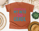 Roaring My Into 2nd Grade graphic tee in Yam