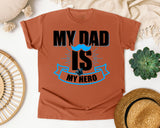 My Dad Is My Hero White 2 graphic tee in Yam