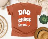 Dad Fueling Chaos Since Day One White 2 graphic tee in Yam
