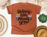 Helping Little Minds Grow graphic tee in Yam