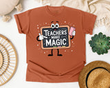 Teachers Make Magic graphic tee in Yam