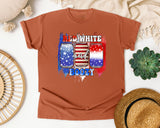 Red White And Boozy graphic tee in Yam