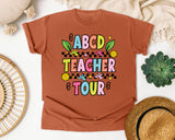 ABCD Teacher Tour graphic tee in Yam