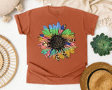 Patriotic Sunflower graphic tee in Yam