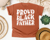 Proud Black Father White graphic tee in Yam