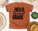 Hello Second Grade Pen graphic tee in Yam