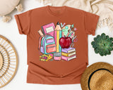 School Supplies Backpack Apple graphic tee in Yam