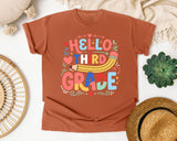 Hello Third Grade graphic tee in Yam