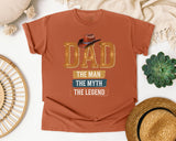 Dad The Man The Myth The Legend Orange graphic tee in Yam