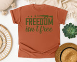 Freedom Isn't Free Brown graphic tee in Yam