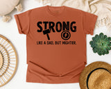 Strong Like A Dad But Mightier Black graphic tee in Yam