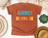Game On 1st Grade Red graphic tee in Yam