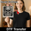 Skull Barbell American Flag Design - Ready to Press - InkMerge DTF Transfer