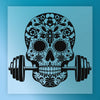 Sugar Skull Barbell Design - Ready to Press - InkMerge DTF Transfer