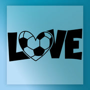 Love Soccer Heart Ball Design DTF Transfer - InkMerge Heat Press Design