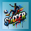 Dynamic Soccer Player Paint Splash - Ready to Press - InkMerge DTF Transfer