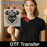 GYM Kettlebell Stars Design DTF Transfer - InkMerge Heat Press Design