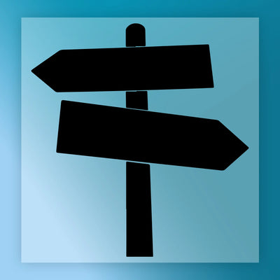 Directional Signpost Journey Design - Ready to Press - InkMerge DTF Transfer