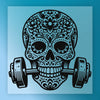 Sugar Skull Fitness Design - Ready to Press - InkMerge DTF Transfer