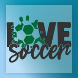 LOVE Soccer Enthusiast DTF Transfer - InkMerge Heat Press Design