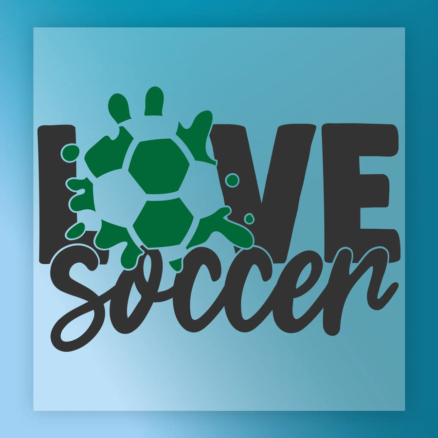LOVE Soccer Enthusiast DTF Transfer - InkMerge Heat Press Design