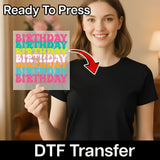 Birthday Girl Retro Celebration DTF Transfer - InkMerge Heat Press Design