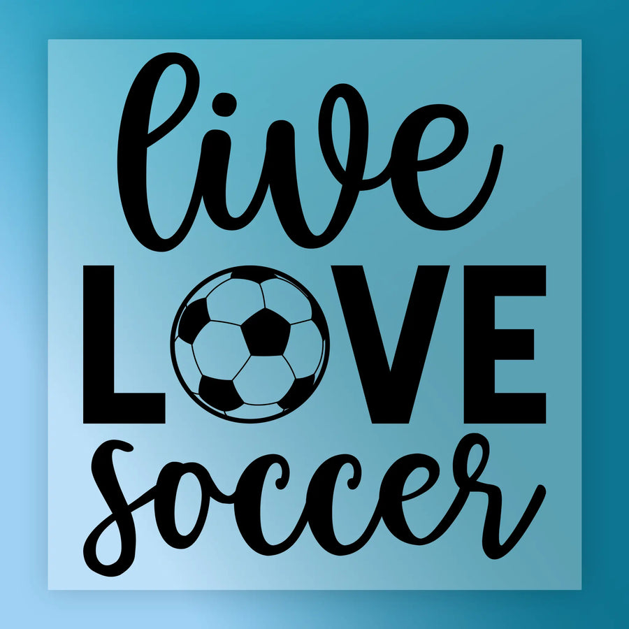 Live Love Soccer DTF Transfer - InkMerge Heat Press Design