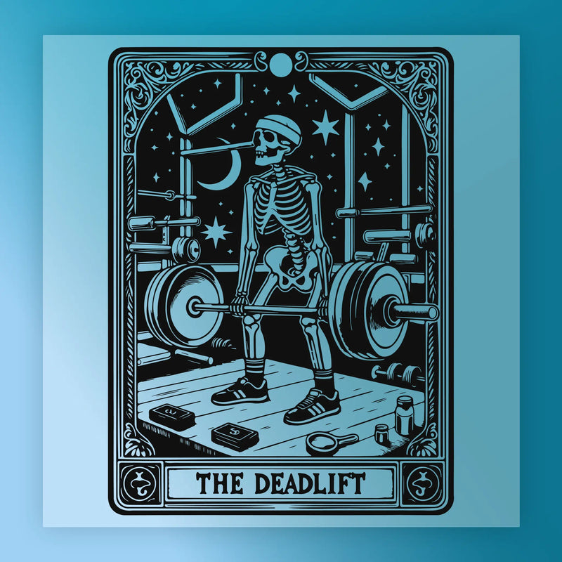 Skeleton Deadlift Gothic Design - Ready to Press - InkMerge DTF Transfer