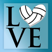 Love Volleyball Heart Design DTF Transfer - InkMerge Heat Press Design