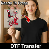 Christmas LOVE Nurse Design DTF Transfer - InkMerge Heat Press Design