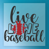 Live Love Baseball Design DTF Transfer - InkMerge Heat Press Design