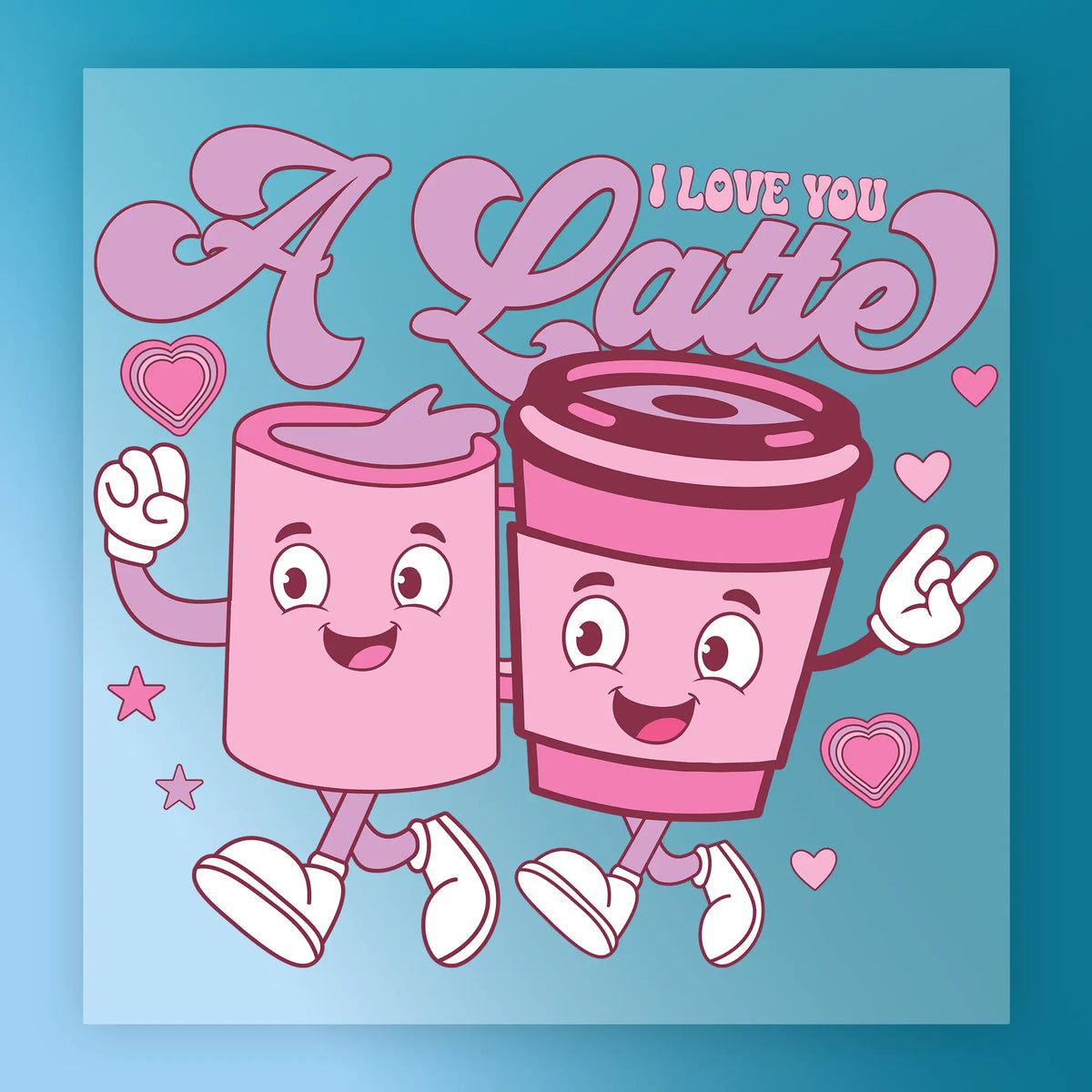 Romantic I Love You A Latte
