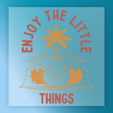 Illustration of a volcano with palm trees and clouds on blue, featuring "Get Your Fat Pants Ready Thanksgiving Humor" in curved orange text—ideal for custom apparel or DTF transfers by InkMerge.