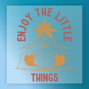 Illustration of a volcano with palm trees and clouds on blue, featuring "Get Your Fat Pants Ready Thanksgiving Humor" in curved orange text—ideal for custom apparel or DTF transfers by InkMerge.