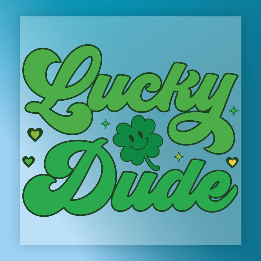 Lucky Dude St Patricks Day Design DTF Transfer - InkMerge Heat Press Design